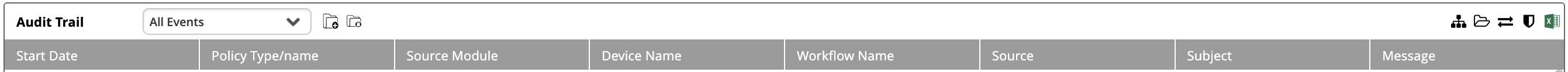 Audit Trail Menu Bar