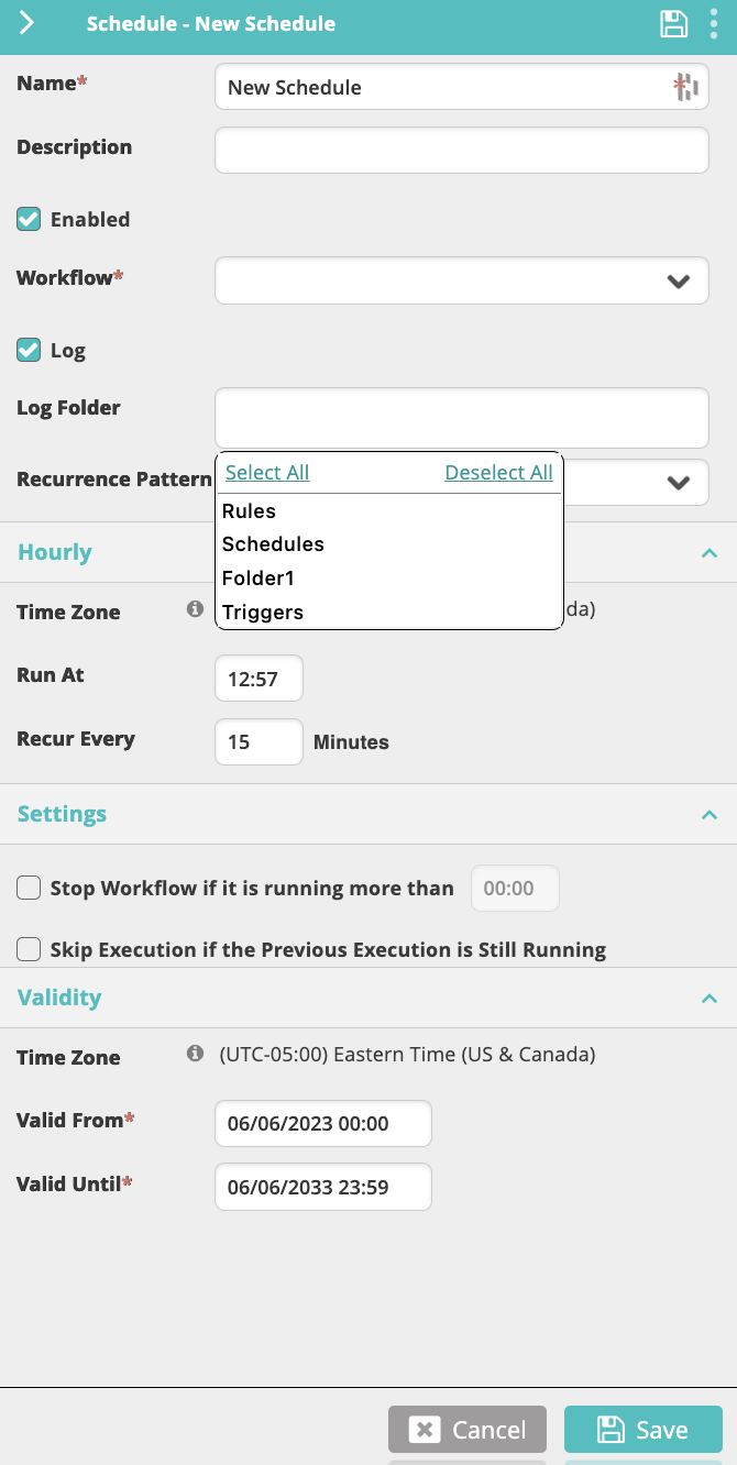 Audit Trail Folder Policy Actions
