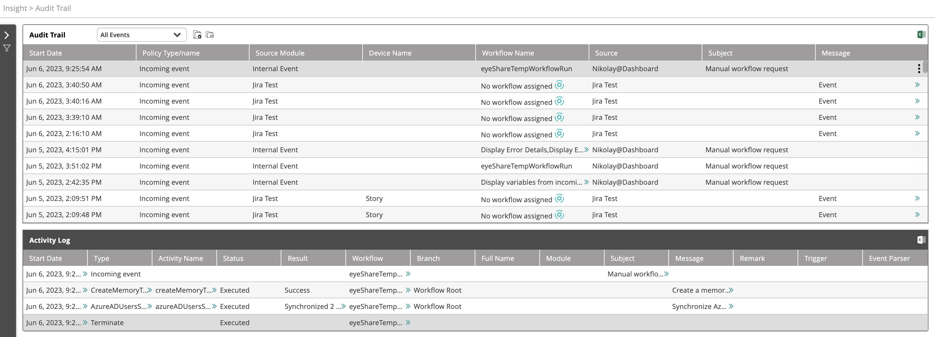 The Event Log